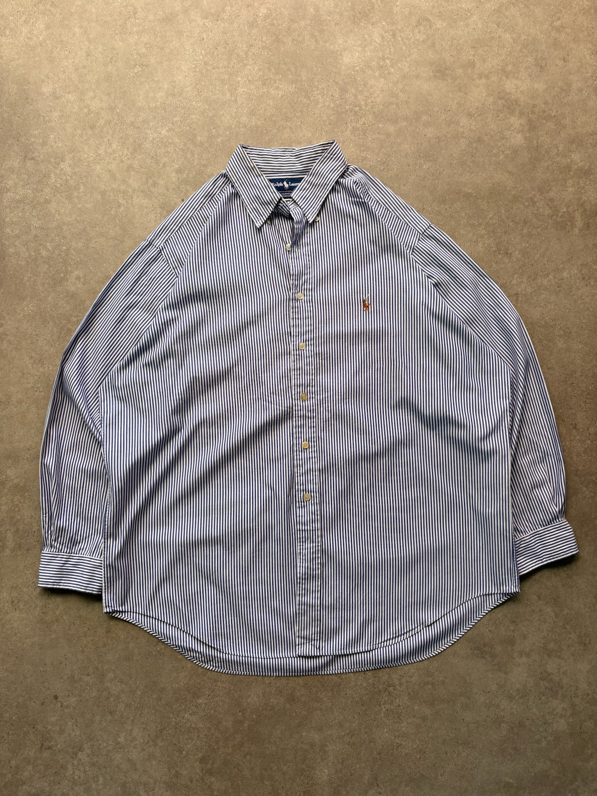 מכופתרת Ralph Lauren פסים וינטג׳ - 3XL – חולצה מכופתרת וינטג׳ ראלף לורן | DNA תל אביב