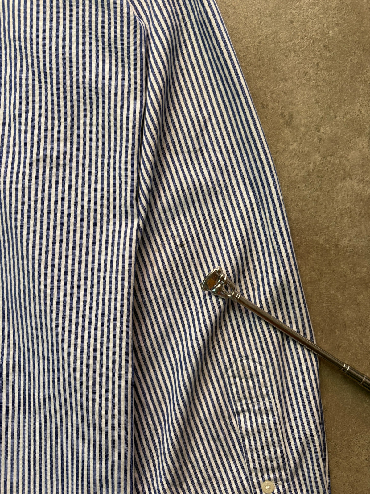 מכופתרת Ralph Lauren פסים וינטג׳ - 3XL – חולצה מכופתרת וינטג׳ ראלף לורן, תמונה 3
