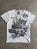 טישירט גרפית V-Neck וינטג׳ - S