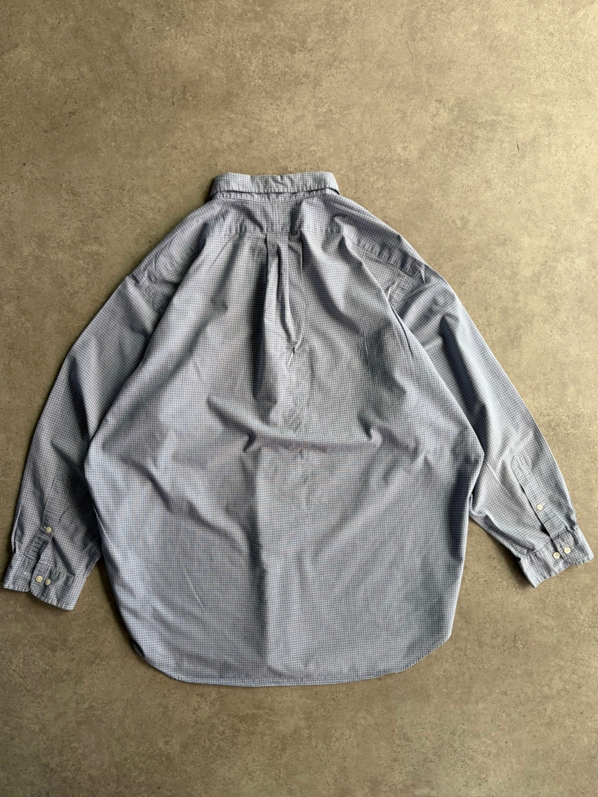 חולצת Ralph Lauren משבצות כחול-לבן וינטג׳ - 4XL