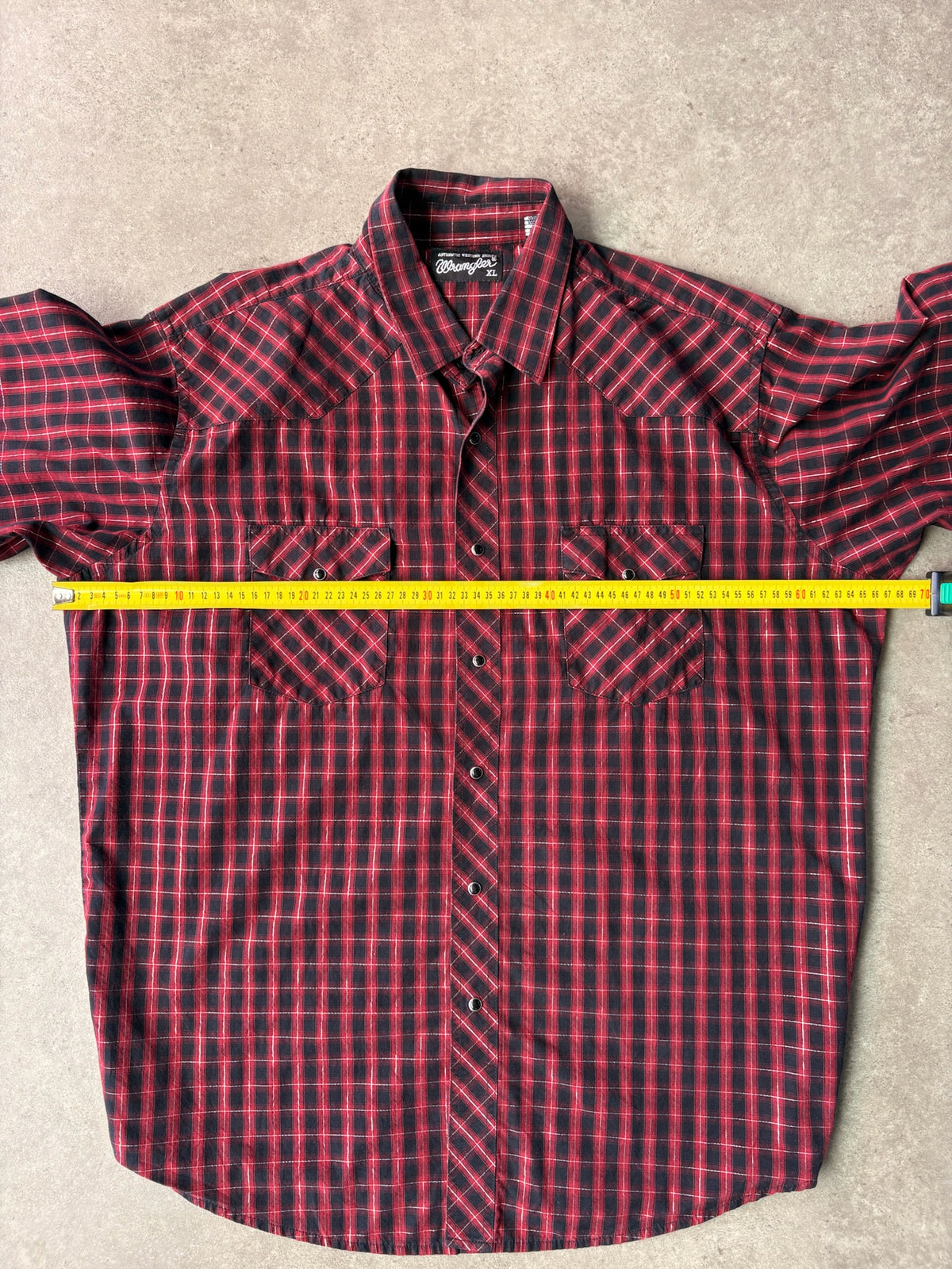 חולצת וסטרן מכופתרת Wrangler משובצת וינטג׳ - XXL