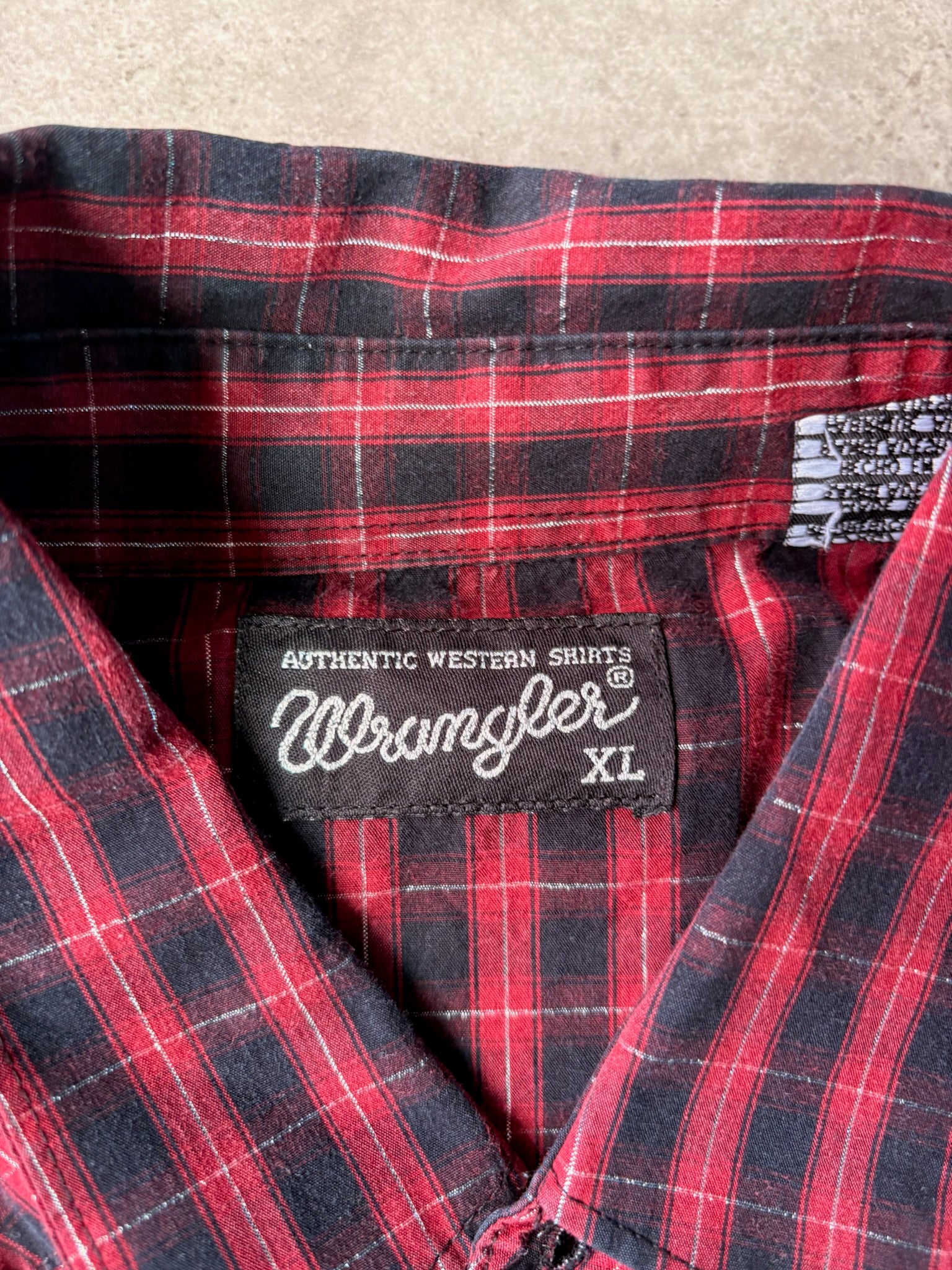 חולצת וסטרן מכופתרת Wrangler משובצת וינטג׳ - XXL
