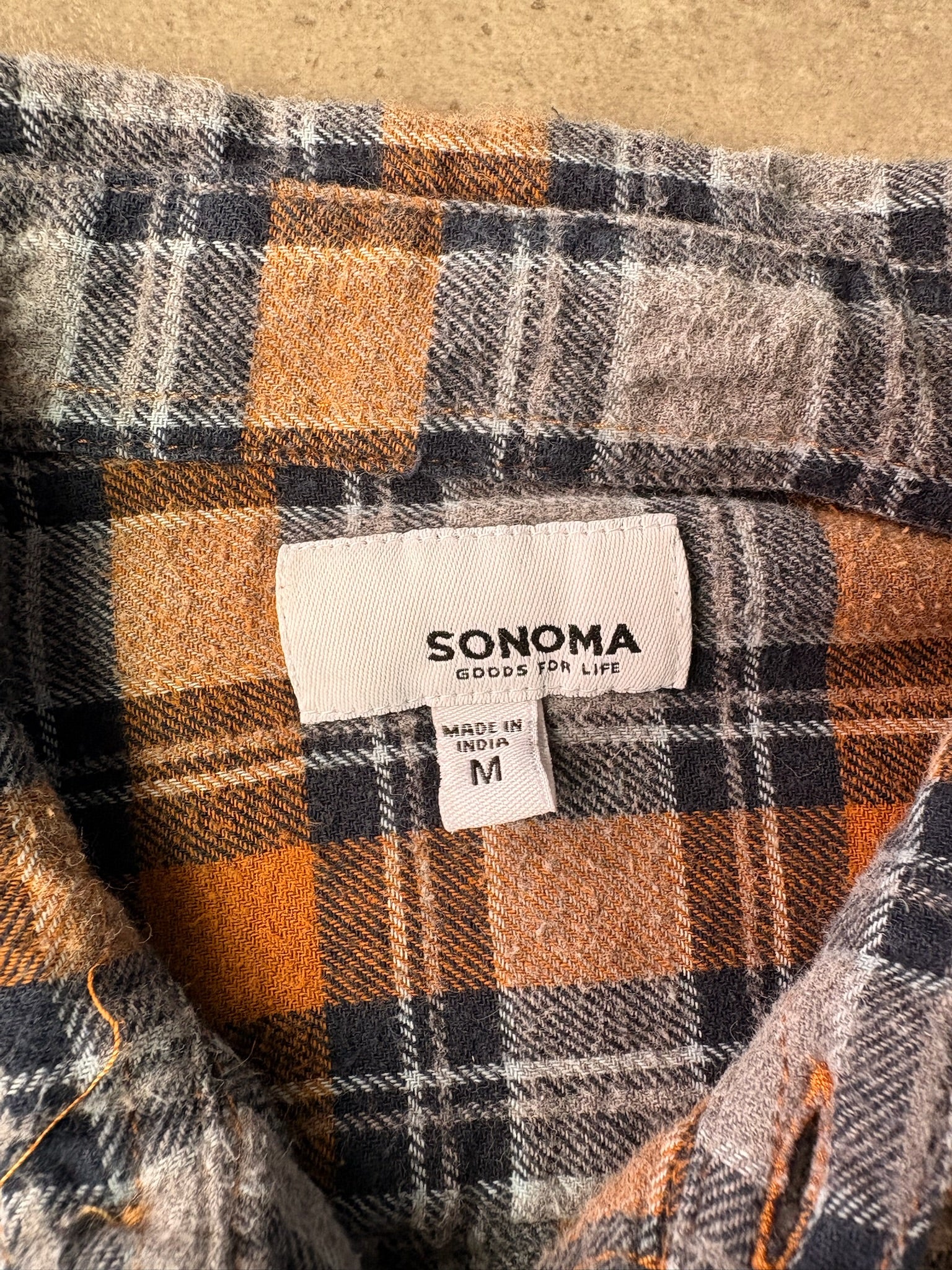 חולצת פלנל וינטג' משובצת Sonoma - S