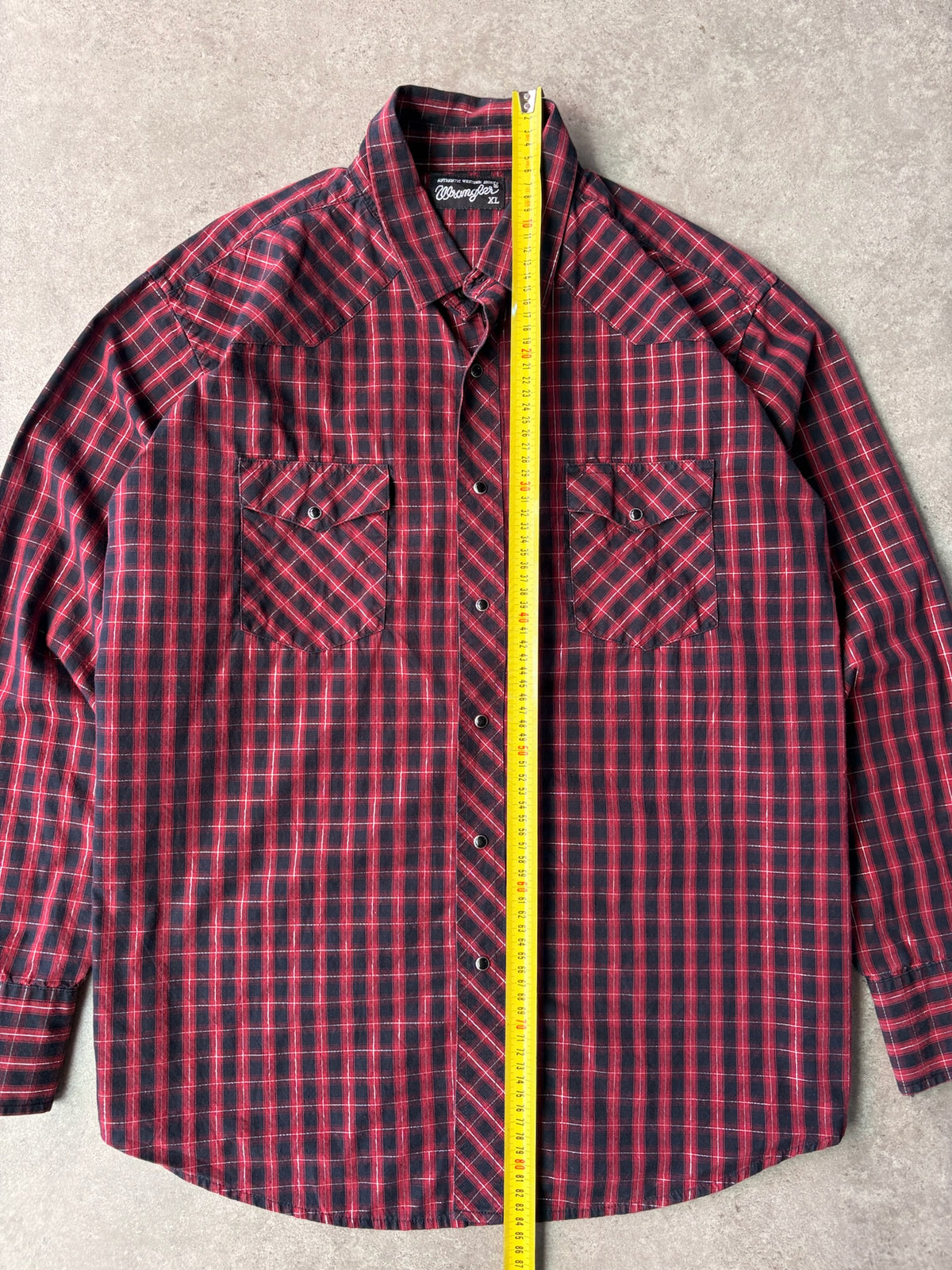 חולצת וסטרן מכופתרת Wrangler משובצת וינטג׳ - XXL