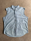חולצת ג׳ינס ללא שרוולים Ralph Lauren וינטג׳ - XXL