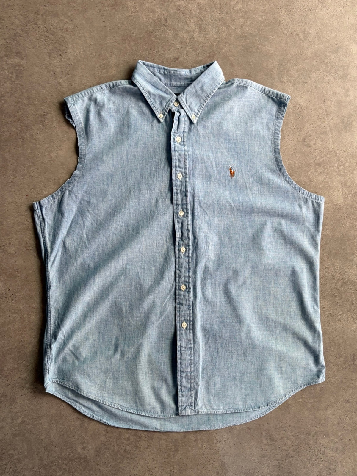 חולצת ג׳ינס ללא שרוולים Ralph Lauren וינטג׳ - XXL