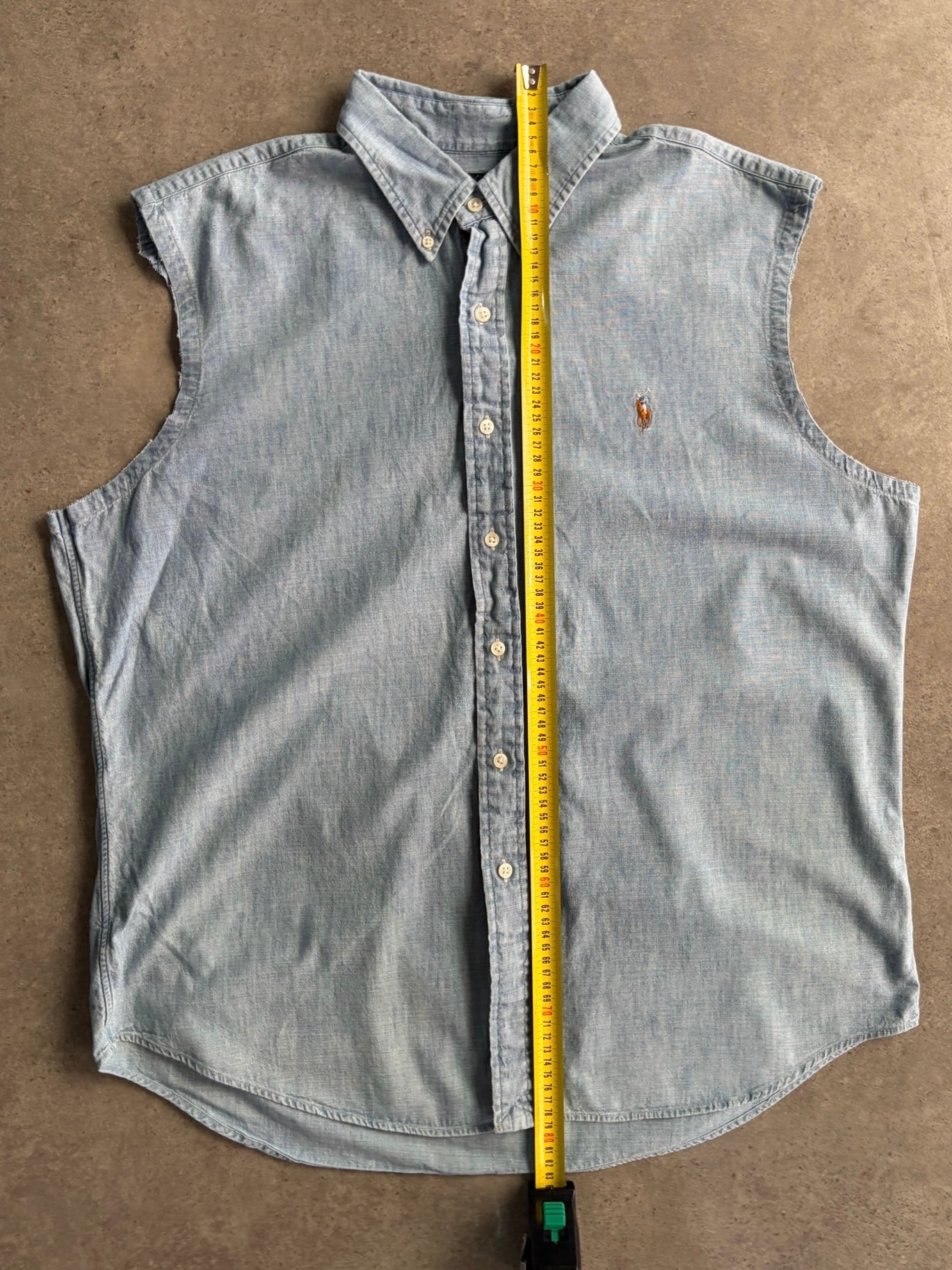 חולצת ג׳ינס ללא שרוולים Ralph Lauren וינטג׳ - XXL