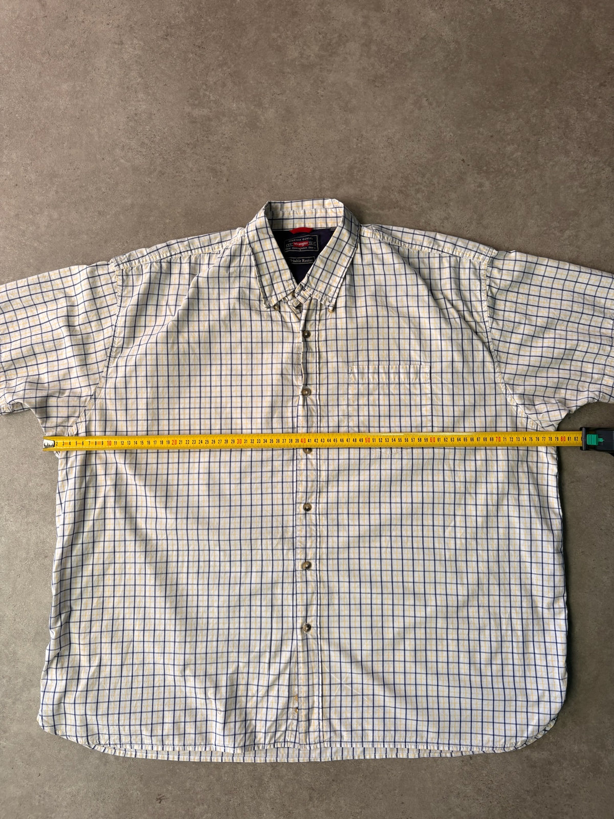 חולצה מכופתרת וינטג׳ Wrangler משבצות - 3XL