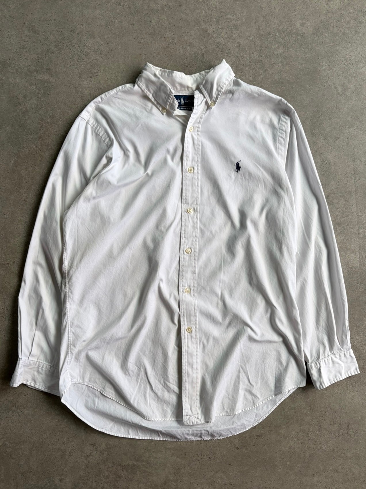 חולצת אוקספורד Ralph Lauren לבנה וינטג׳ - L
