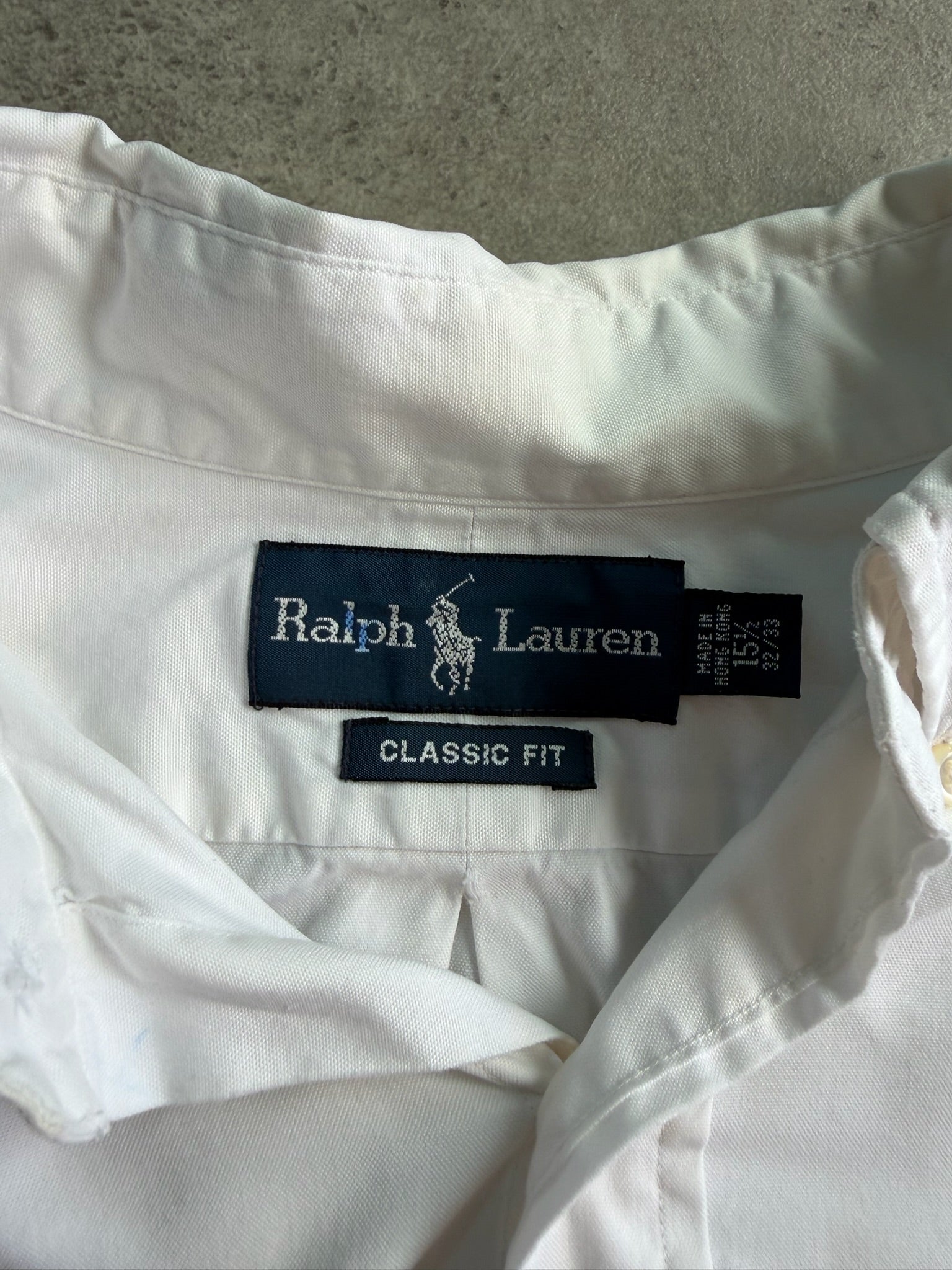 חולצת אוקספורד Ralph Lauren לבנה וינטג׳ - L