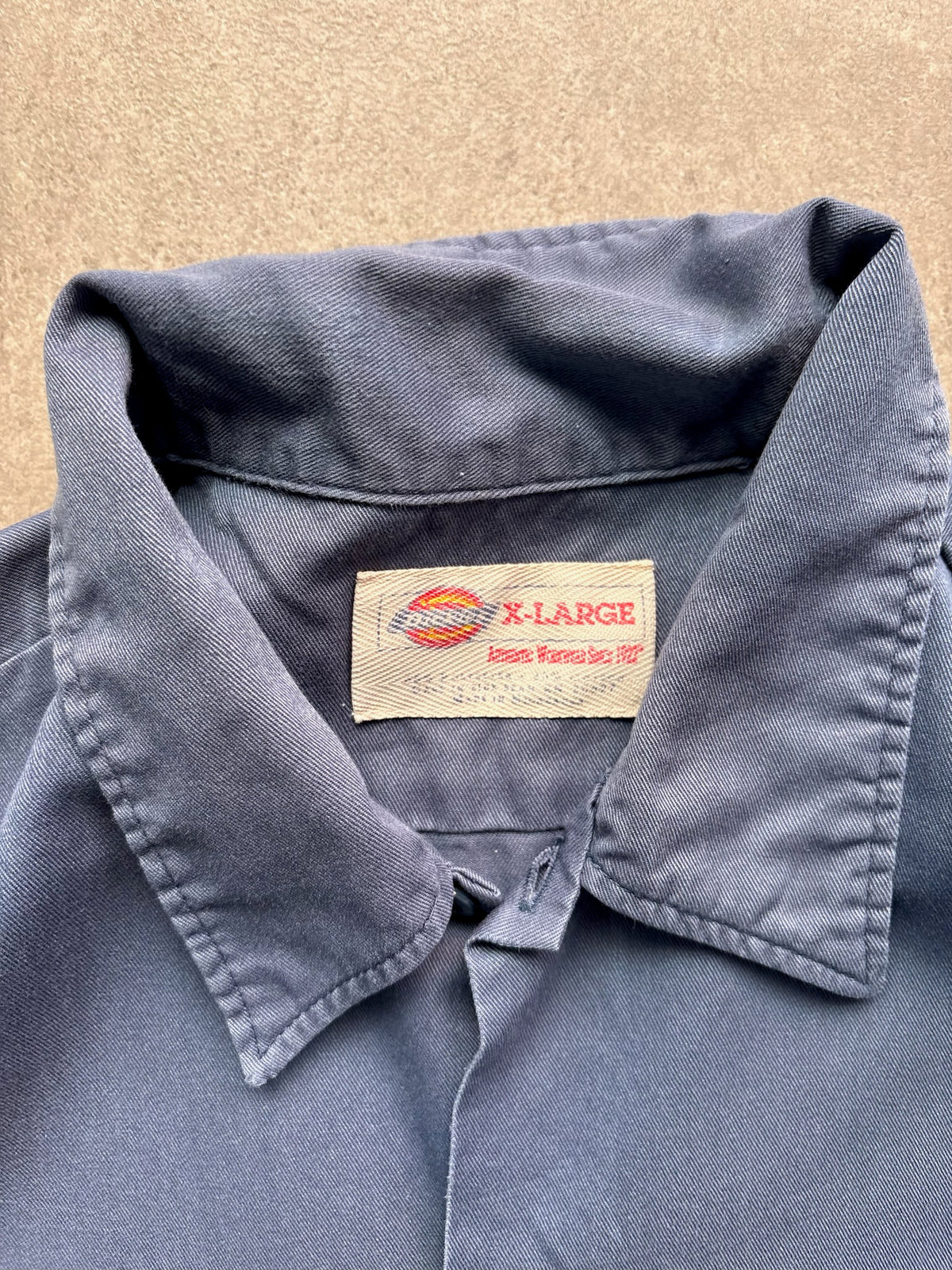 חולצת עבודה Dickies וינטג׳ - XL – חולצה מכופתרת וינטג׳ דיקיס, תמונה 3