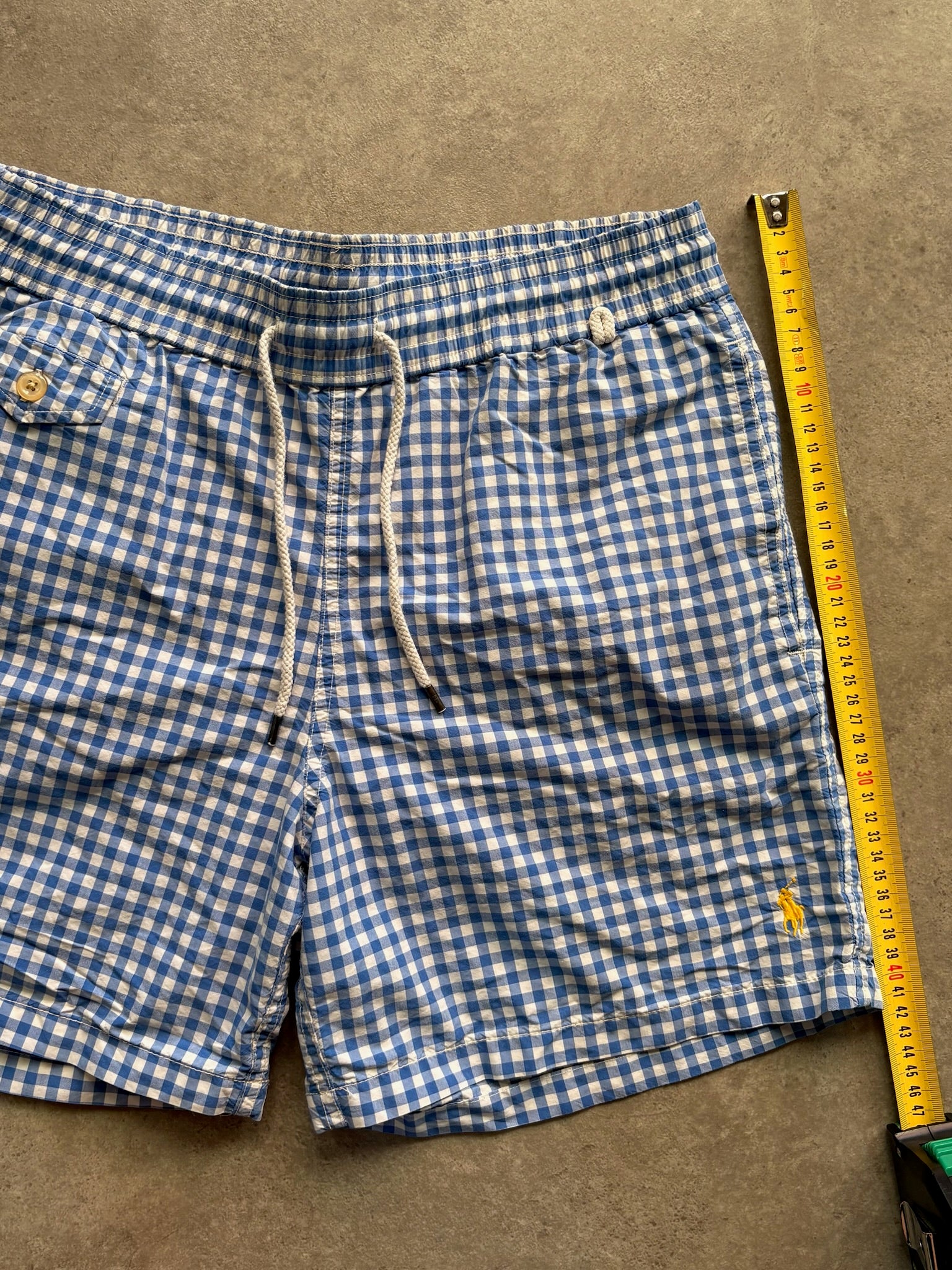 שורט ים Polo Ralph Lauren משבצות גינגהם וינטג׳ - 29