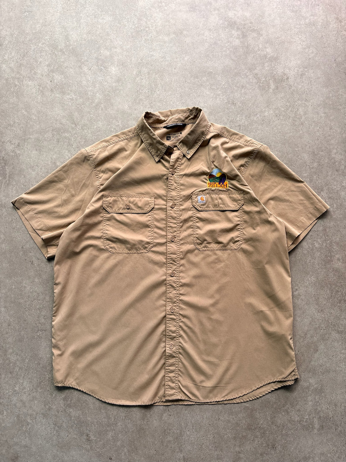 חולצת עבודה Carhartt Force וינטג׳ - XXL – חולצה מכופתרת וינטג׳ קארהארט | DNA תל אביב