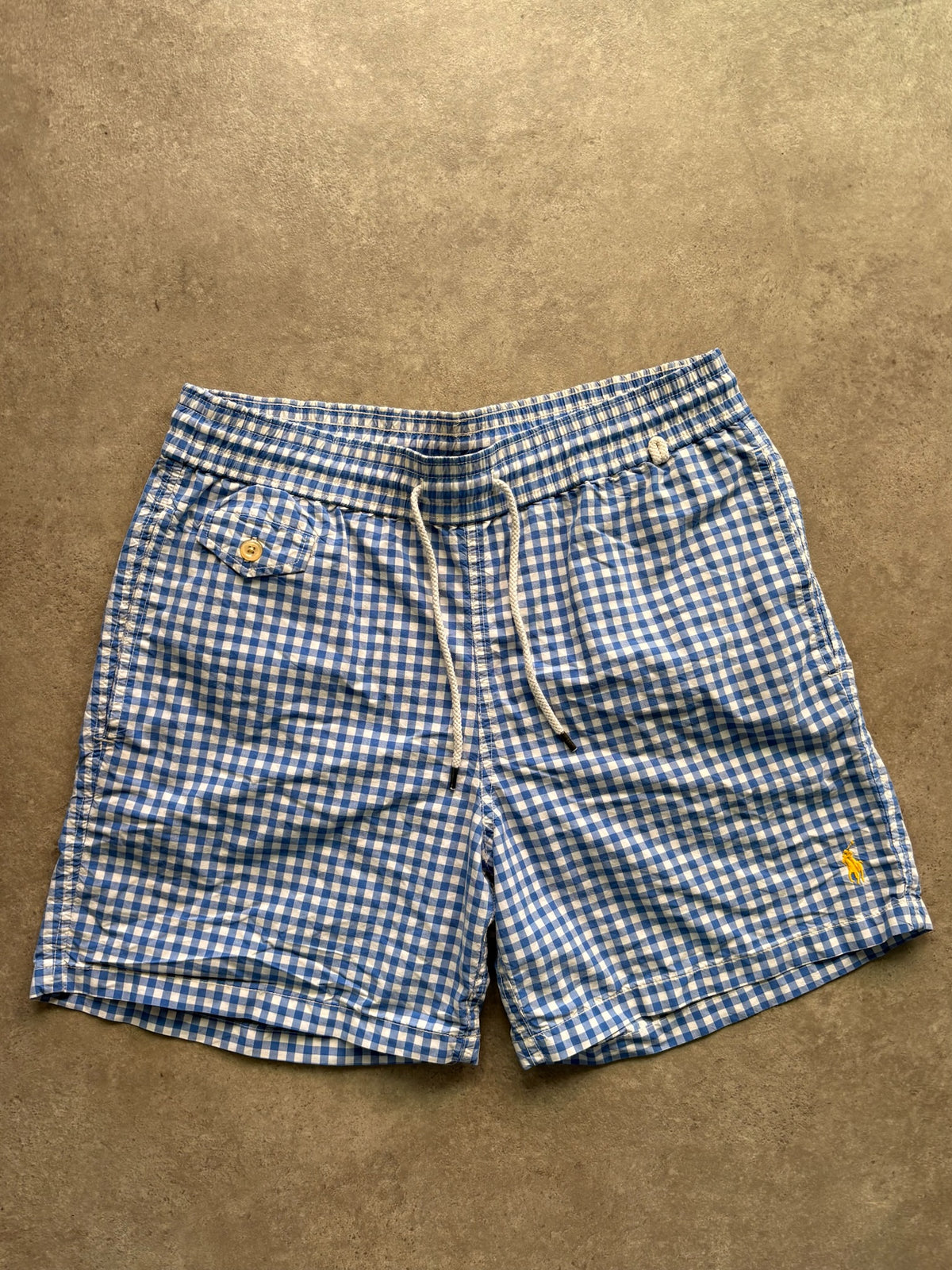 שורט ים Polo Ralph Lauren משבצות גינגהם וינטג׳ - 29