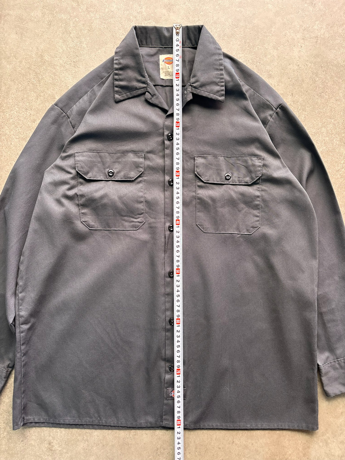 חולצת עבודה Dickies וינטג׳ - XL – חולצה מכופתרת וינטג׳ דיקיס, תמונה 4