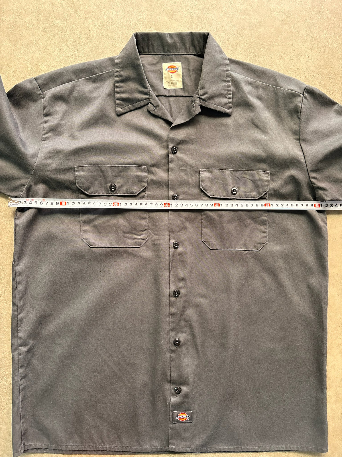 חולצת עבודה Dickies וינטג׳ - XL – חולצה מכופתרת וינטג׳ דיקיס, תמונה 6