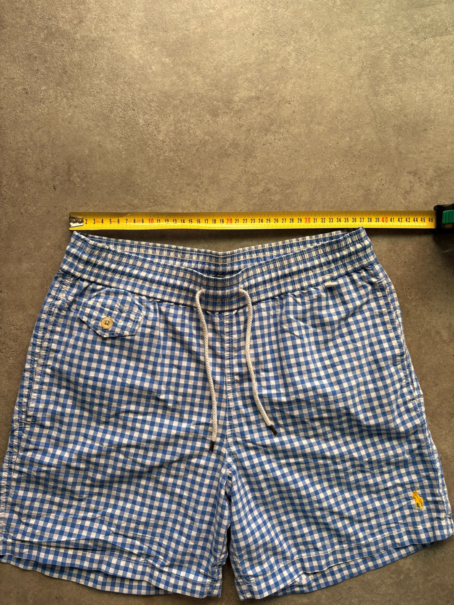 שורט ים Polo Ralph Lauren משבצות גינגהם וינטג׳ - 29