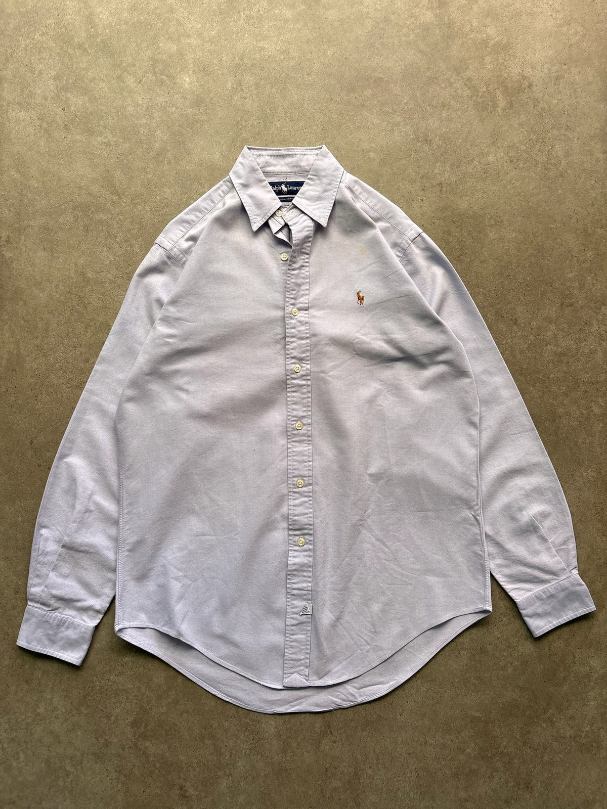 חולצה מכופתרת מוכתמת Ralph Lauren וינטג׳ - XL – חולצה מכופתרת וינטג׳ ראלף לורן | DNA תל אביב