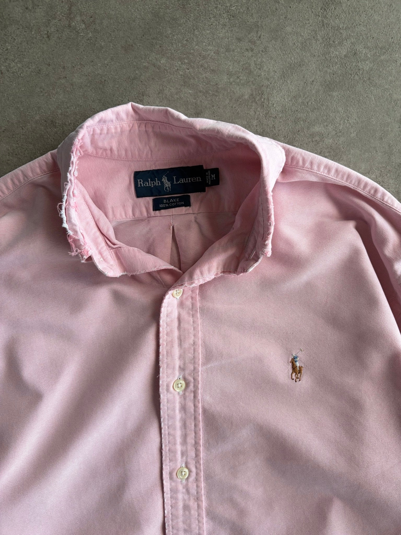 חולצת אוקספורד Ralph Lauren ורודה וינטג׳ - L