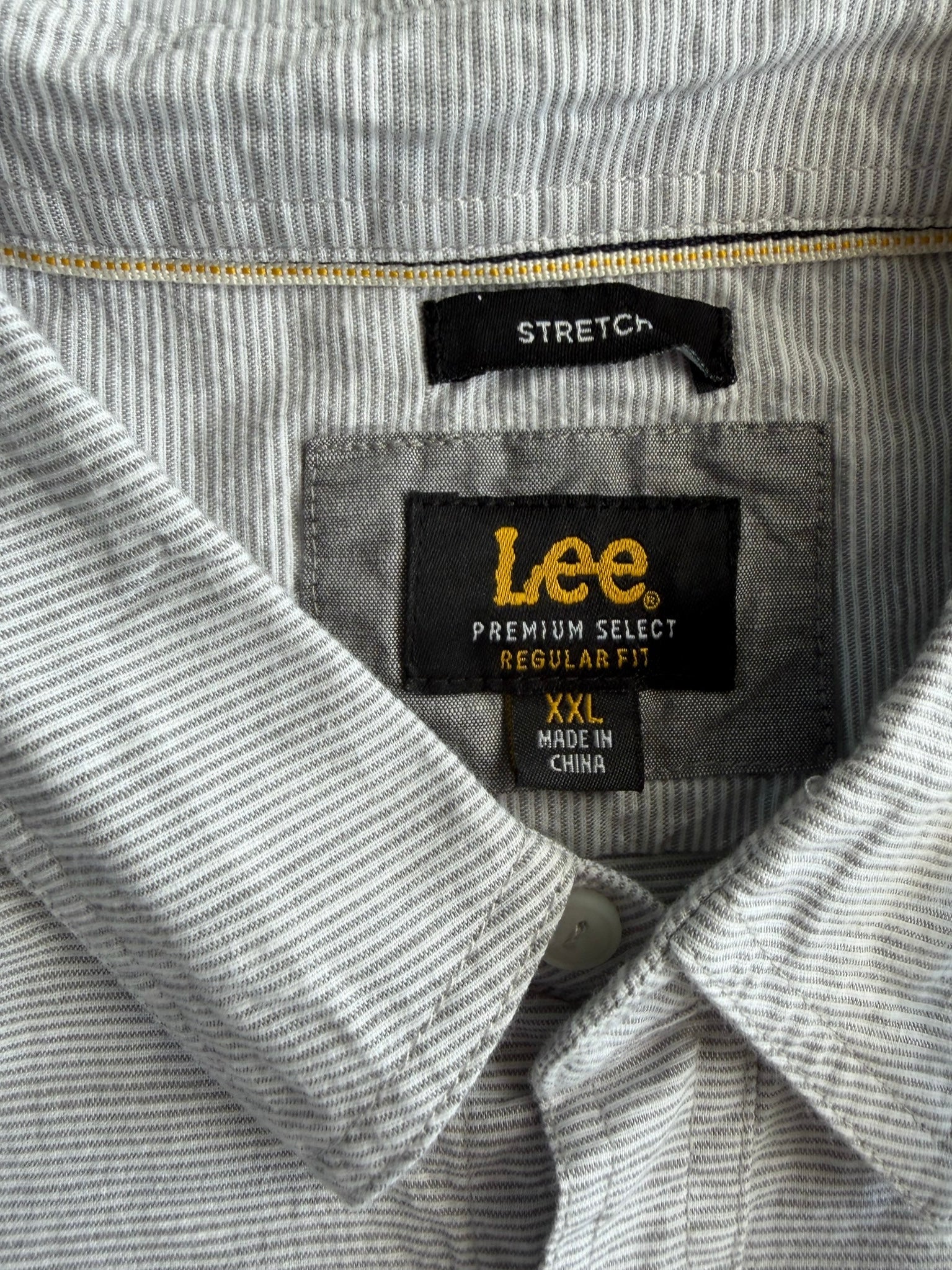 חולצת Lee מכופתרת קצרה פסים וינטג׳ - XXL