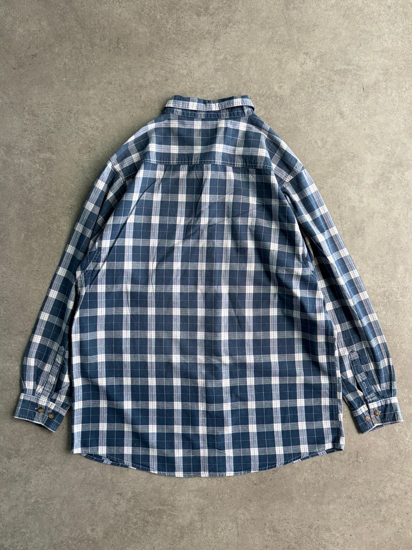 חולצת Wrangler RIGGS משבצות כחול-לבן וינטג׳ - XL