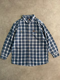 חולצת Wrangler RIGGS משבצות כחול-לבן וינטג׳ - XL