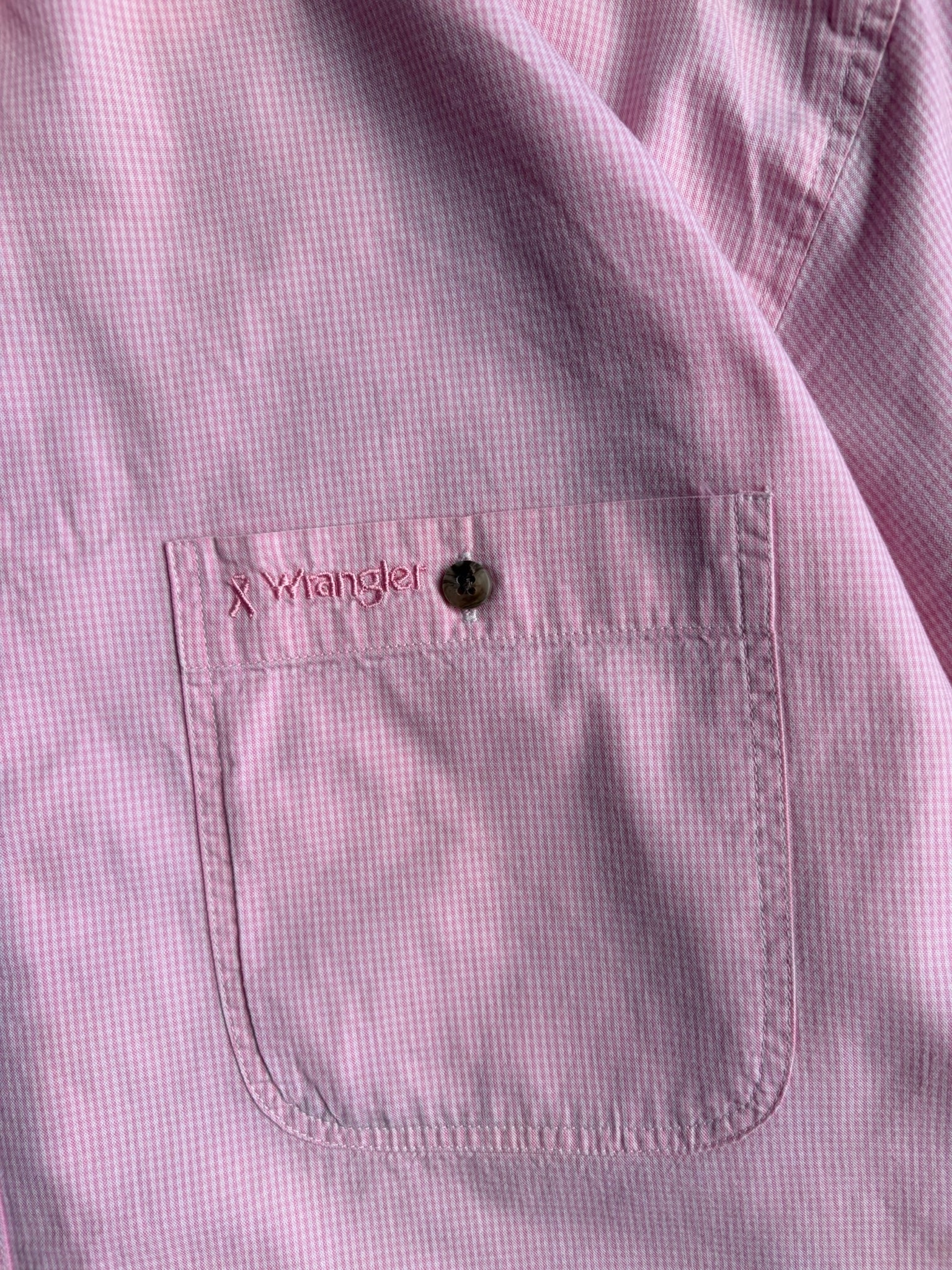 חולצת Wrangler Western ורודה משבצות וינטג׳ - XXL