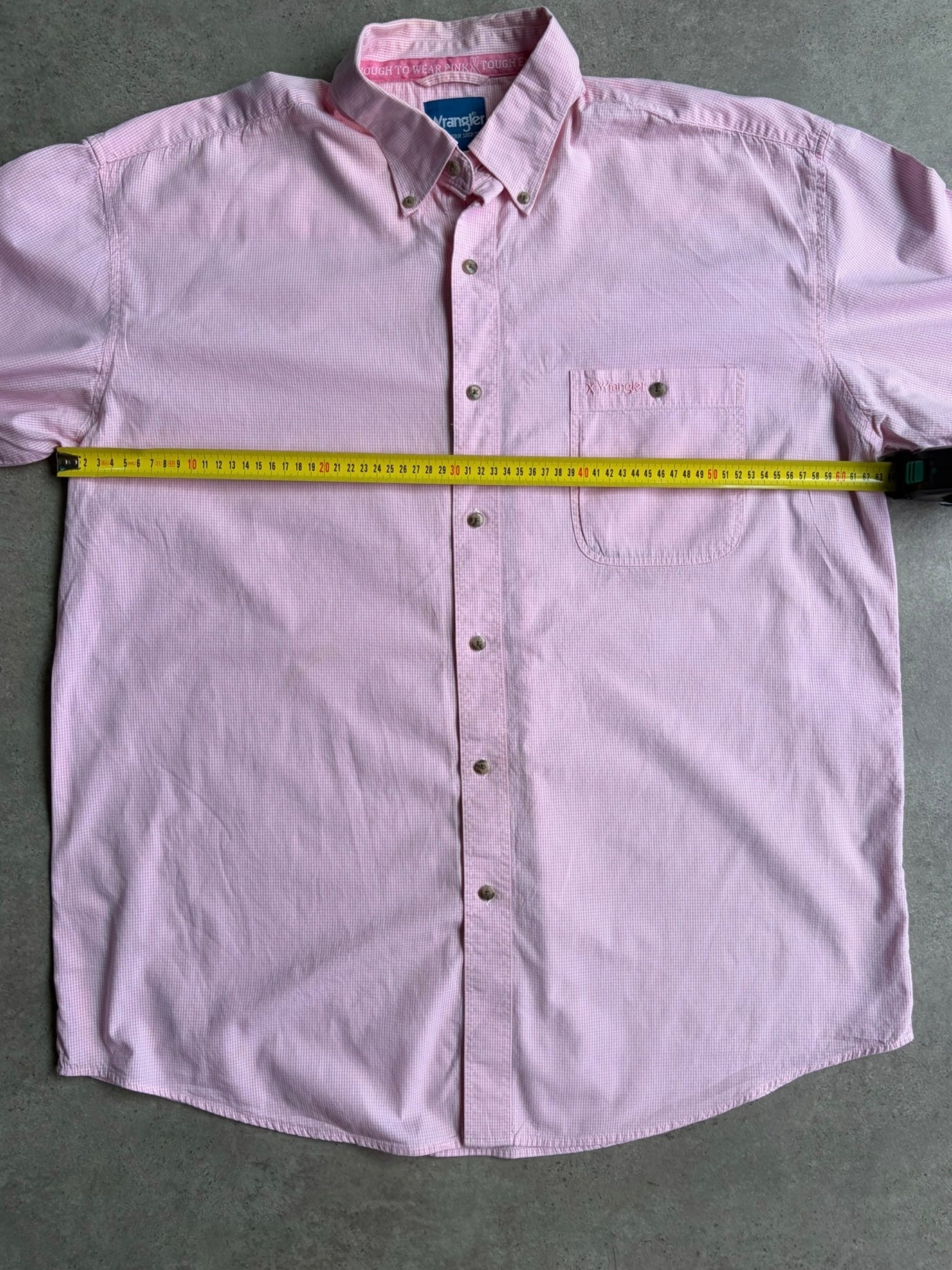 חולצת Wrangler Western ורודה משבצות וינטג׳ - XXL