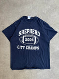 טי שירט פוטבול Shepherd City Champs 2004 וינטג׳ - S
