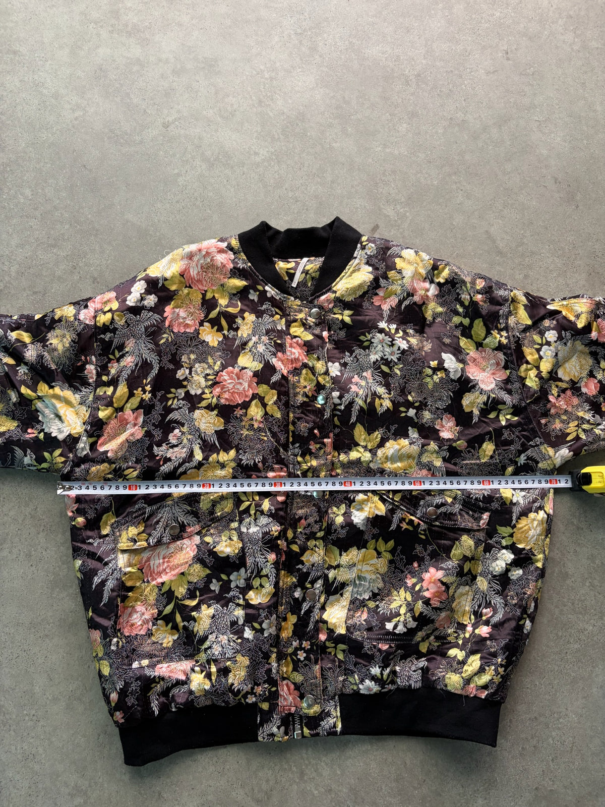 בומבר פרחוני וינטג׳ - 3XL – ג׳קט וינטג׳, תמונה 3