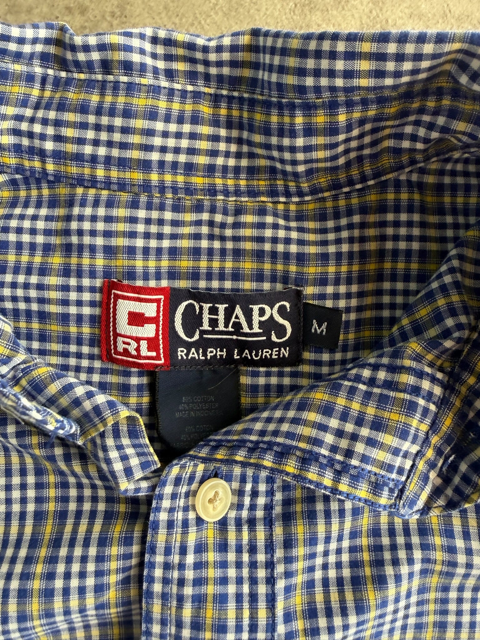 חולצת Chaps Ralph Lauren משבצות וינטג׳ - M