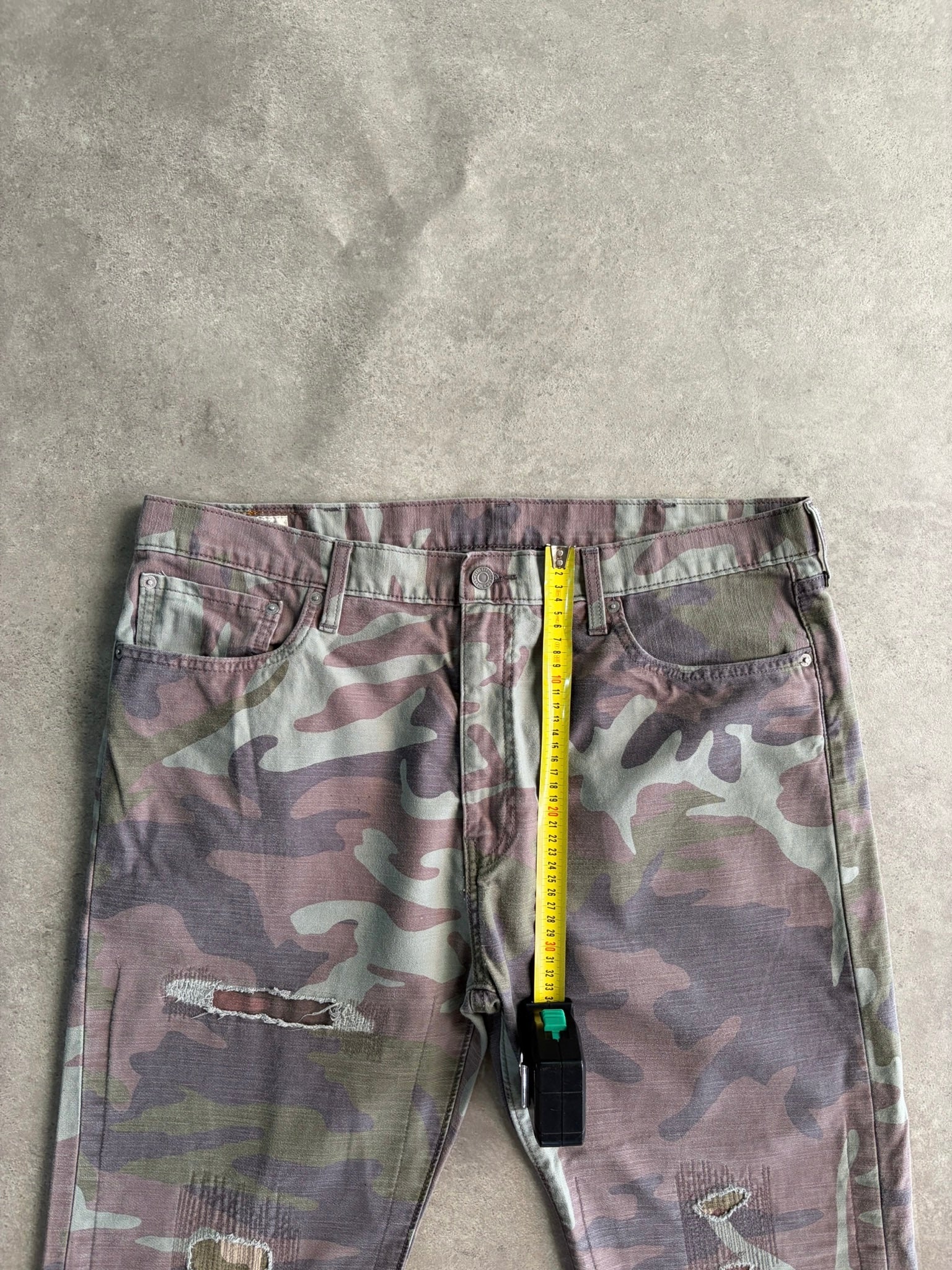 מכנסי Levi's Hi-Ball קמופלאז׳ עם קרעים וינטג׳ - 40