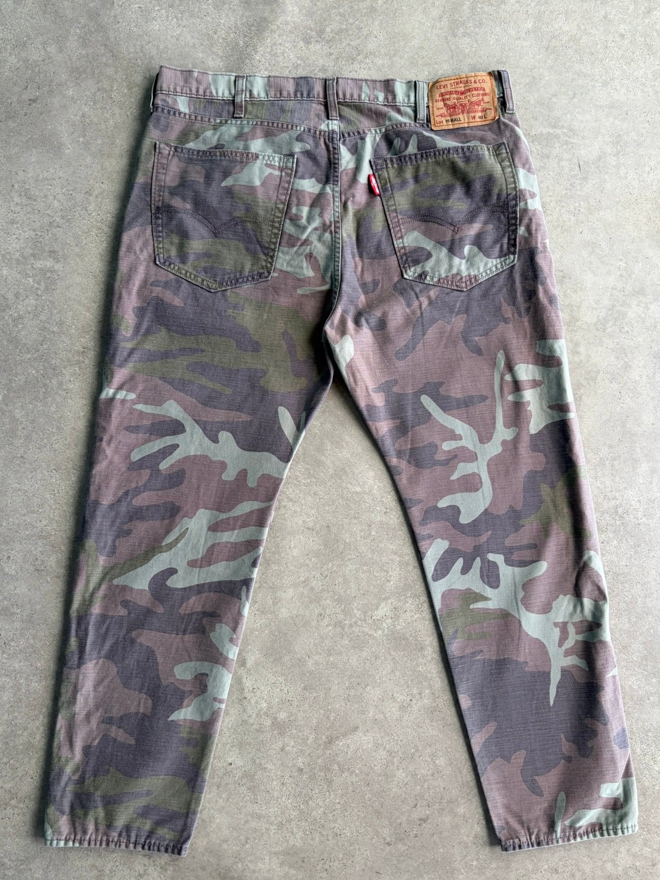 מכנסי Levi's Hi-Ball קמופלאז׳ עם קרעים וינטג׳ - 40