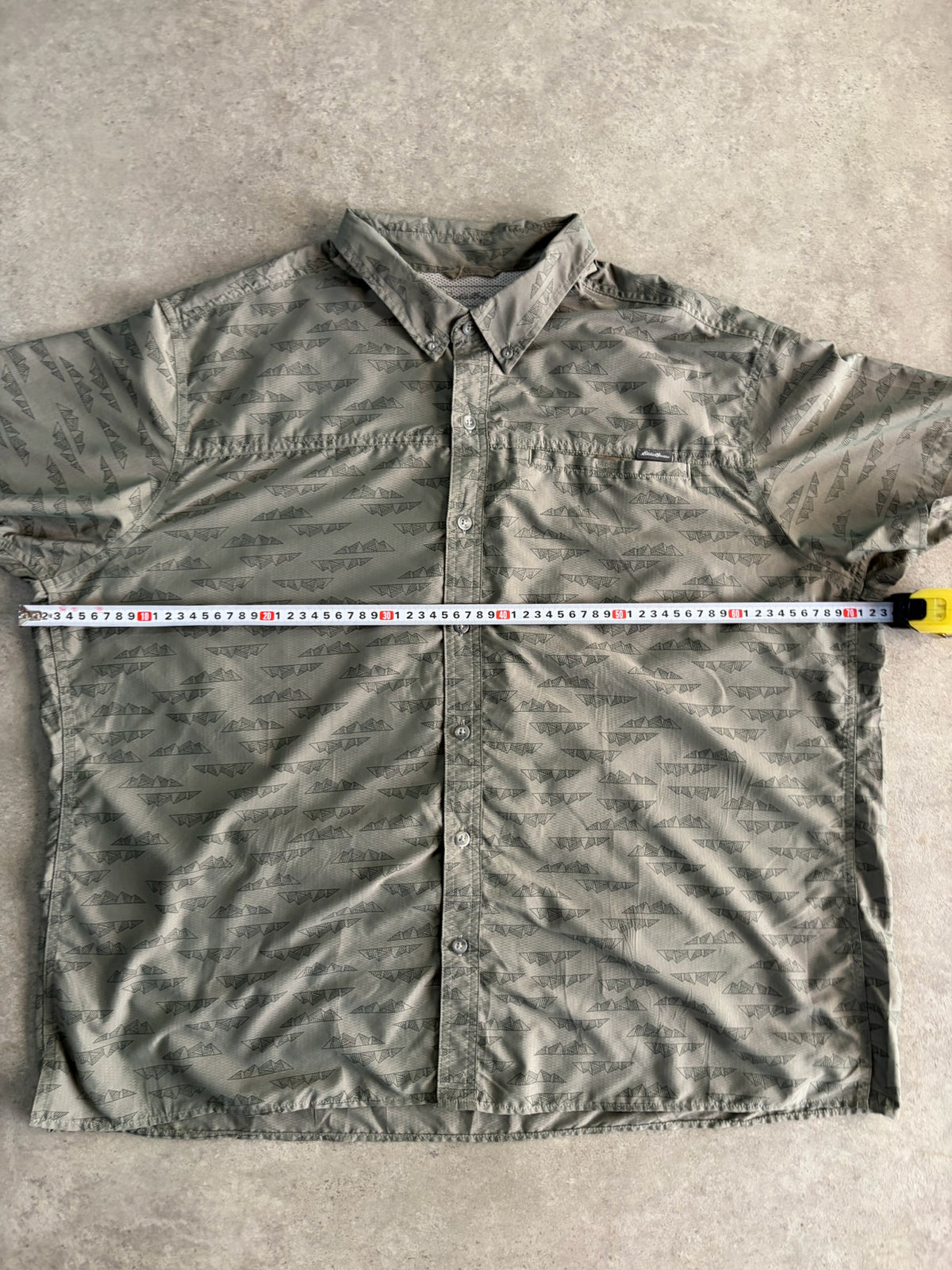 מכופתרת Eddie Bauer הדפס הרים וינטג׳ - 4XL