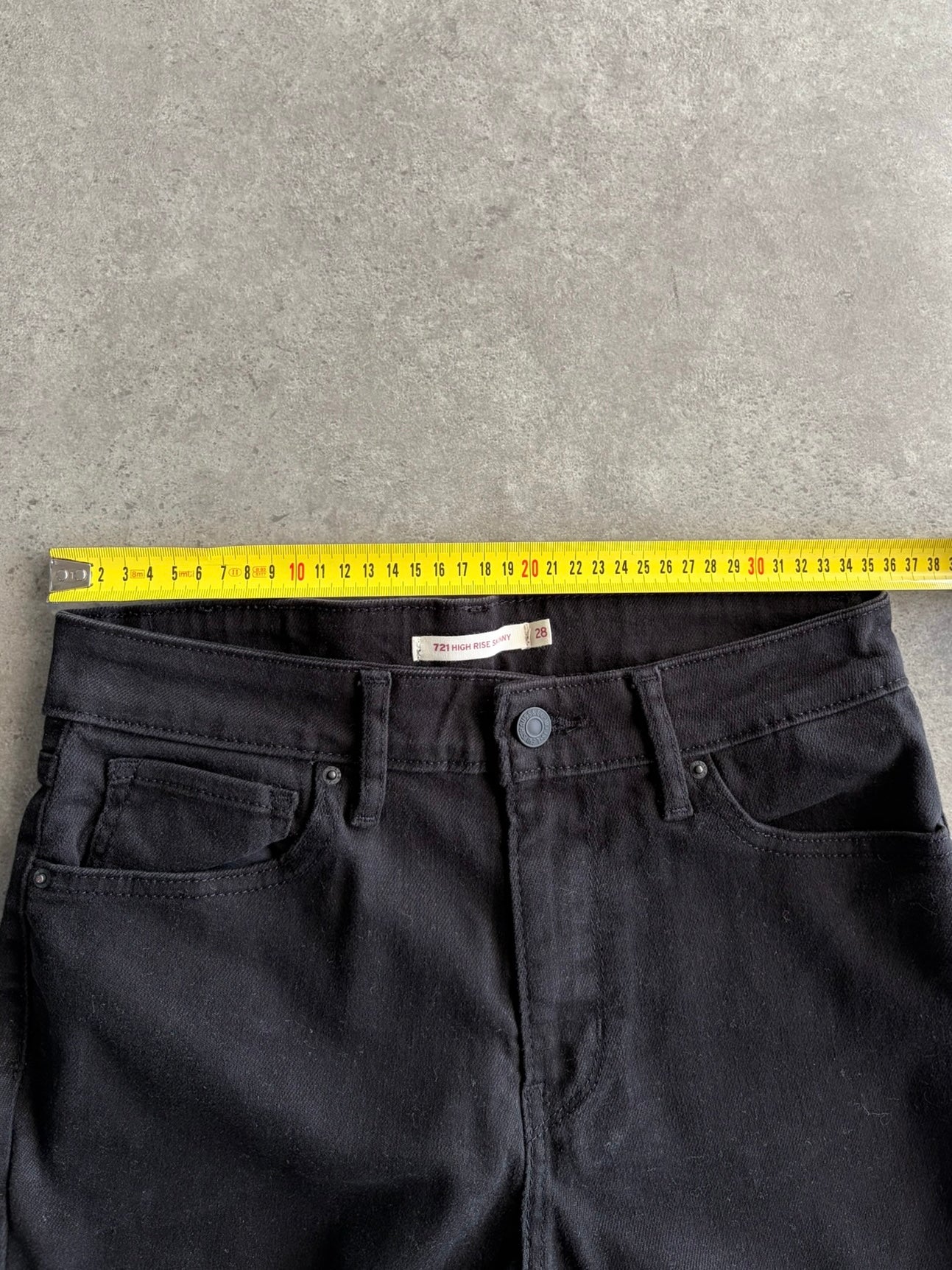 שורטס ג׳ינס Levi's 721 High Rise שחור וינטג׳ - 28