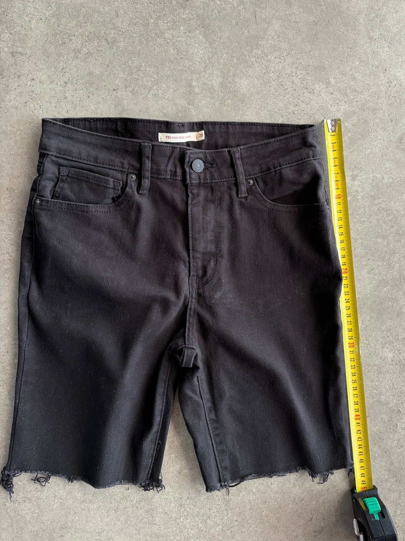 שורטס ג׳ינס Levi's 721 High Rise שחור וינטג׳ - 28