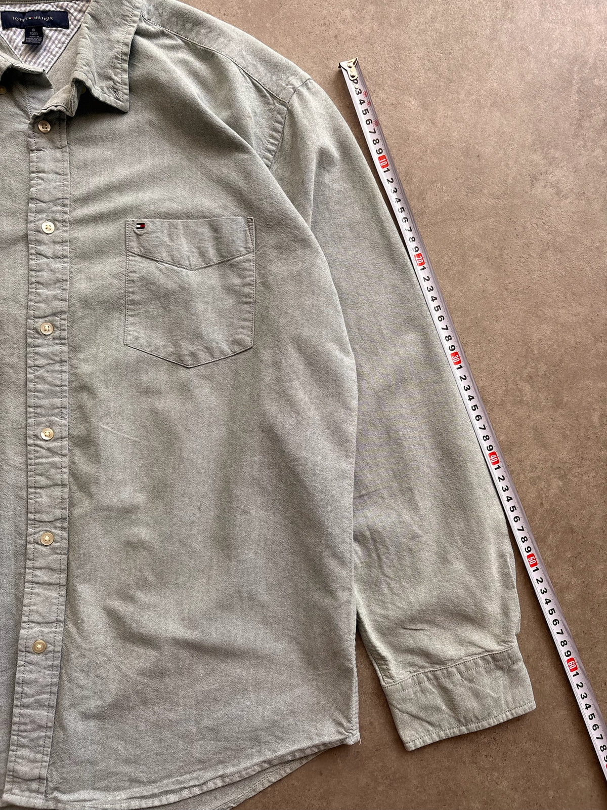 חולצה מכופתרת Tommy Hilfiger וינטג׳ - XL – חולצה מכופתרת וינטג׳ טומי הילפיגר, תמונה 6