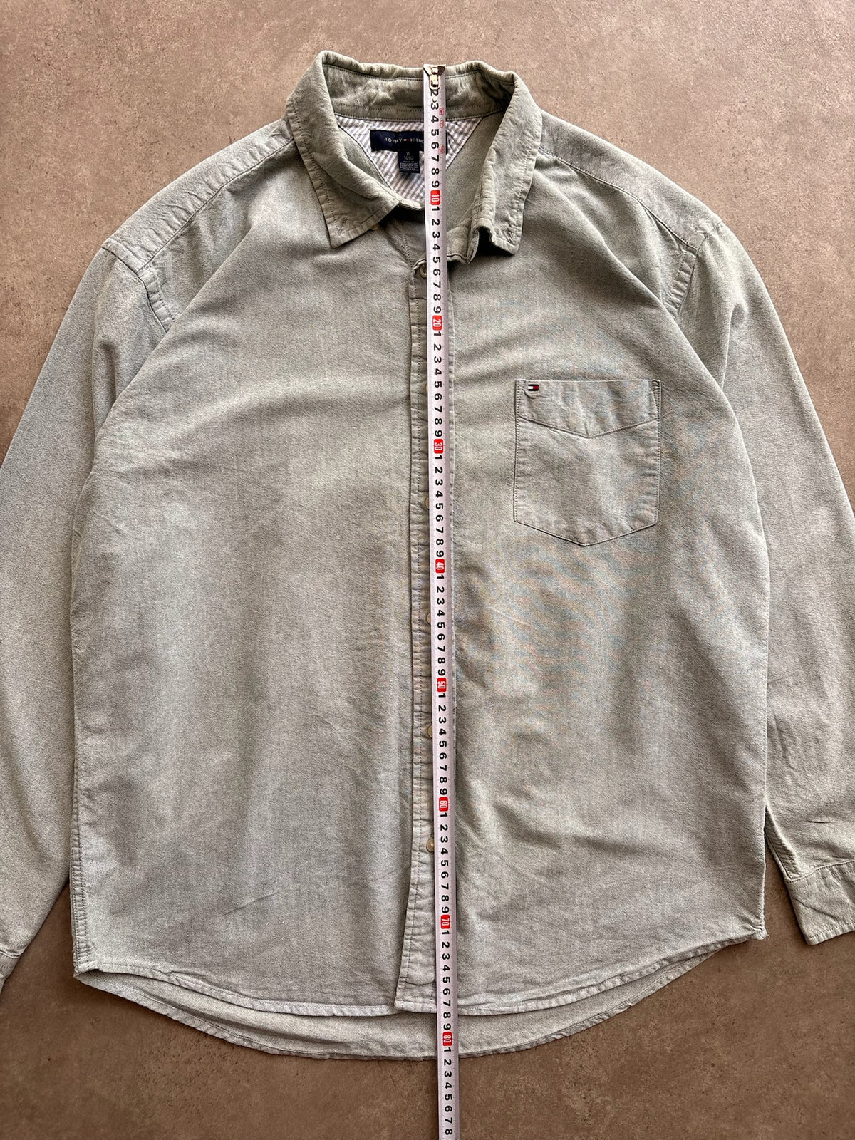 חולצה מכופתרת Tommy Hilfiger וינטג׳ - XL – חולצה מכופתרת וינטג׳ טומי הילפיגר, תמונה 5