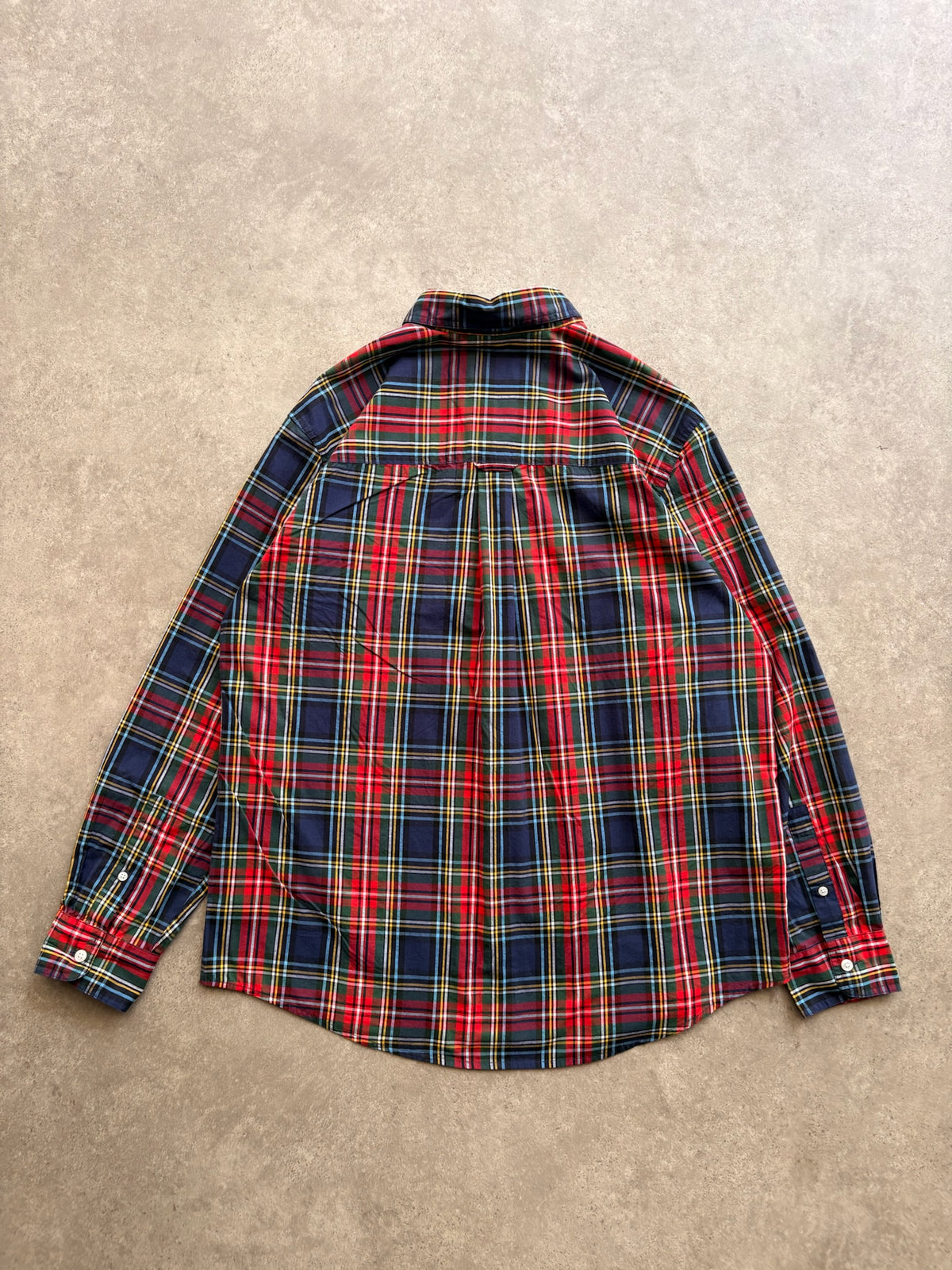 חולצת פלנל משובצת טרטן Chaps - L – חולצת פלנל משבצות וינטג׳, תמונה 2
