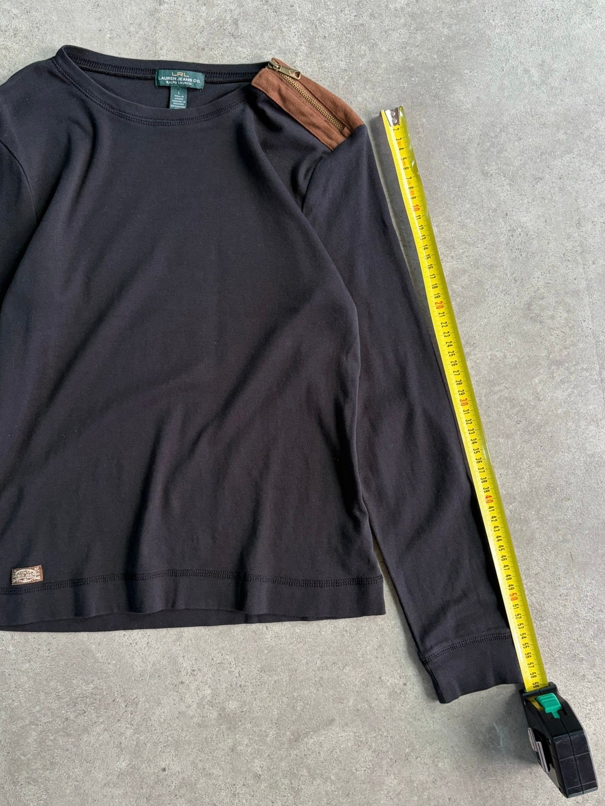 חולצת לונגסליב Ralph Lauren עם פאצ׳ים וינטג׳ - XS