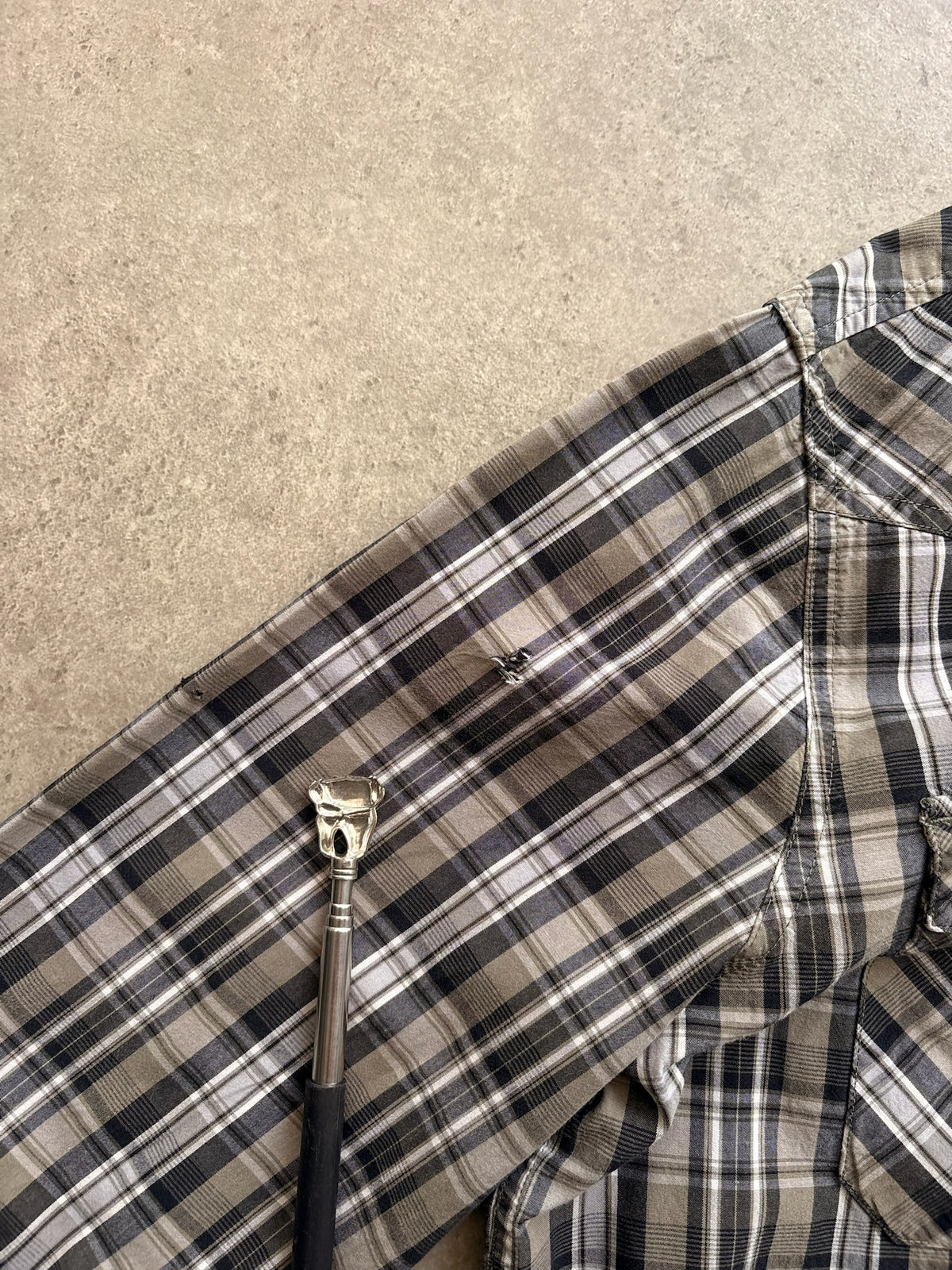 חולצה מכופתרת משובצת Levi's Signature וינטג׳ - XL – חולצת פלנל משבצות וינטג׳ ליוויס, תמונה 3