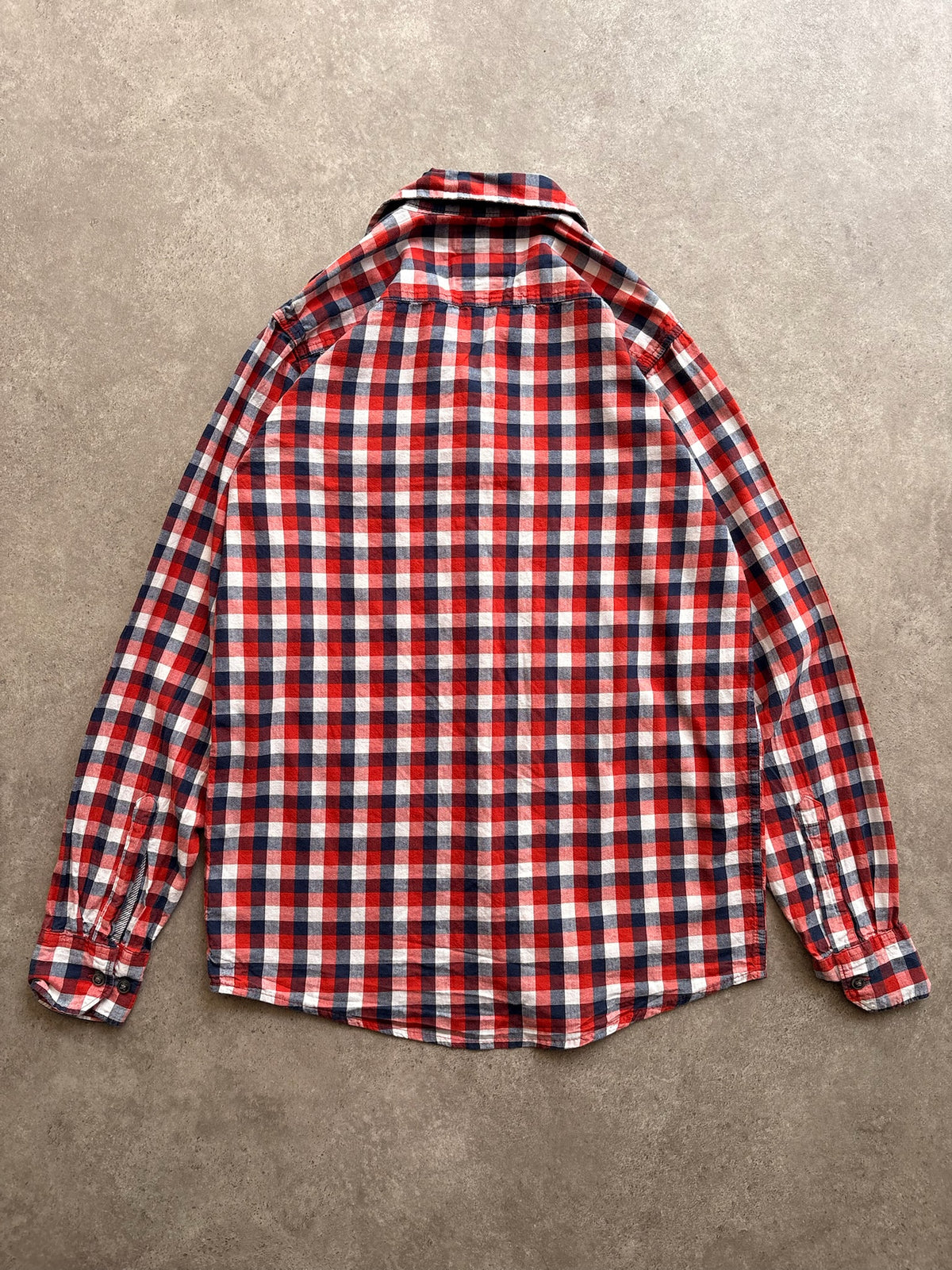 חולצת פלנל משובצת Wrangler וינטג' - S – חולצת פלנל משבצות וינטג׳ רנגלר, תמונה 2