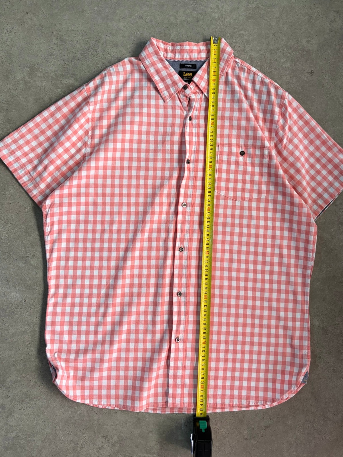 חולצה מכופתרת Lee משבצות וינטג׳ - XXL – חולצת פלנל משבצות וינטג׳ Lee, תמונה 5