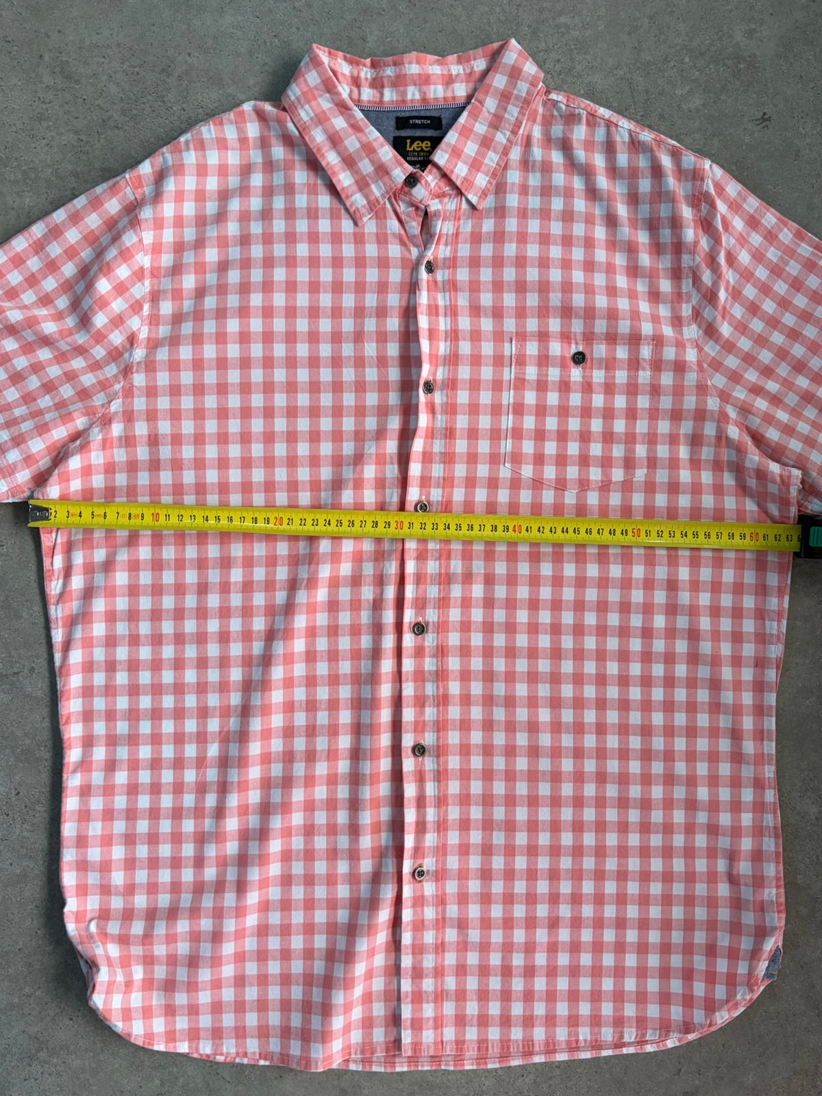 חולצה מכופתרת Lee משבצות וינטג׳ - XXL – חולצת פלנל משבצות וינטג׳ Lee, תמונה 4