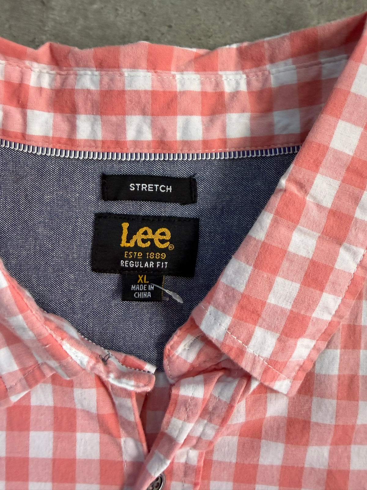 חולצה מכופתרת Lee משבצות וינטג׳ - XXL – חולצת פלנל משבצות וינטג׳ Lee, תמונה 3