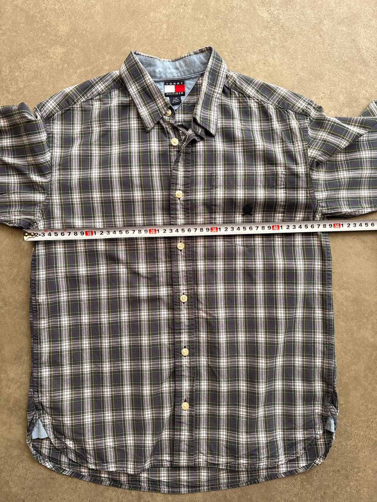 חולצה מכופתרת משובצת Tommy Hilfiger וינטג׳ - S – חולצת פלנל משבצות וינטג׳ טומי הילפיגר, תמונה 3