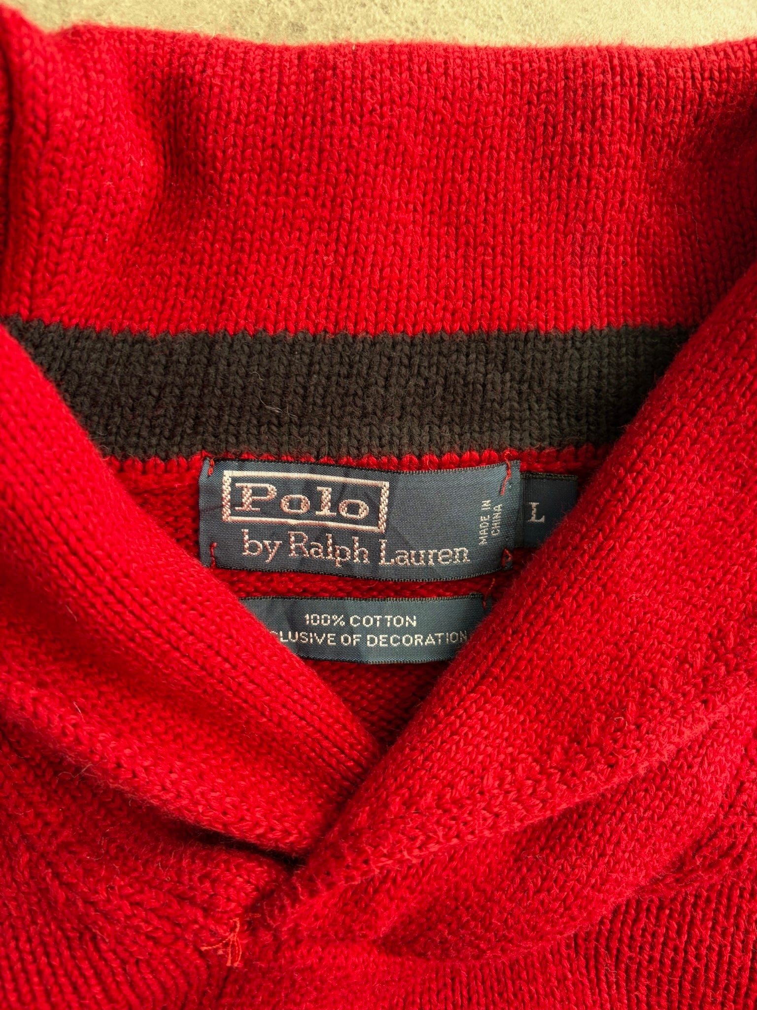 סוודר שאול קולר Polo Ralph Lauren וינטג׳ - XL