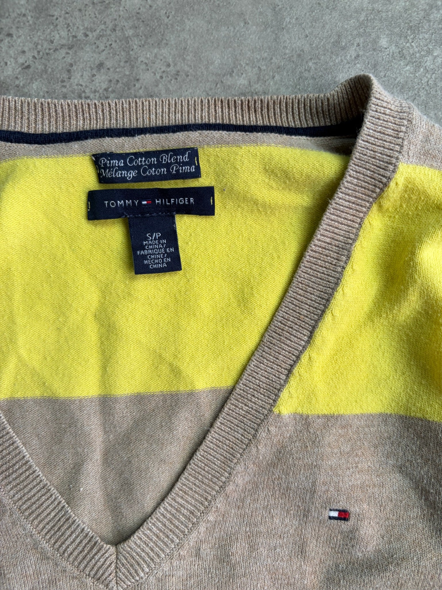 סוודר Tommy Hilfiger פסים וינטג׳ - XS