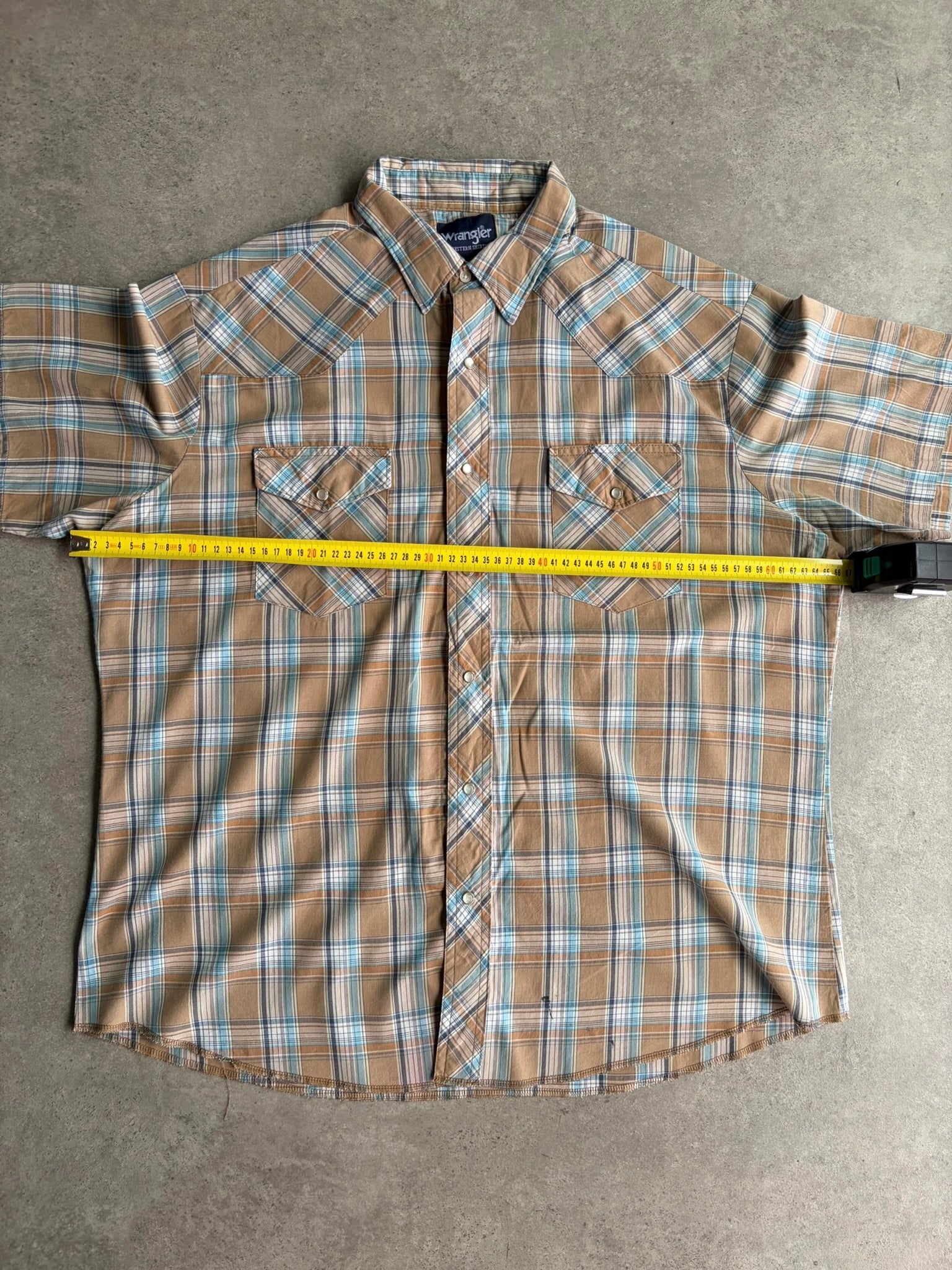 חולצת ווסטרן Wrangler משבצות וינטג׳ - XXL