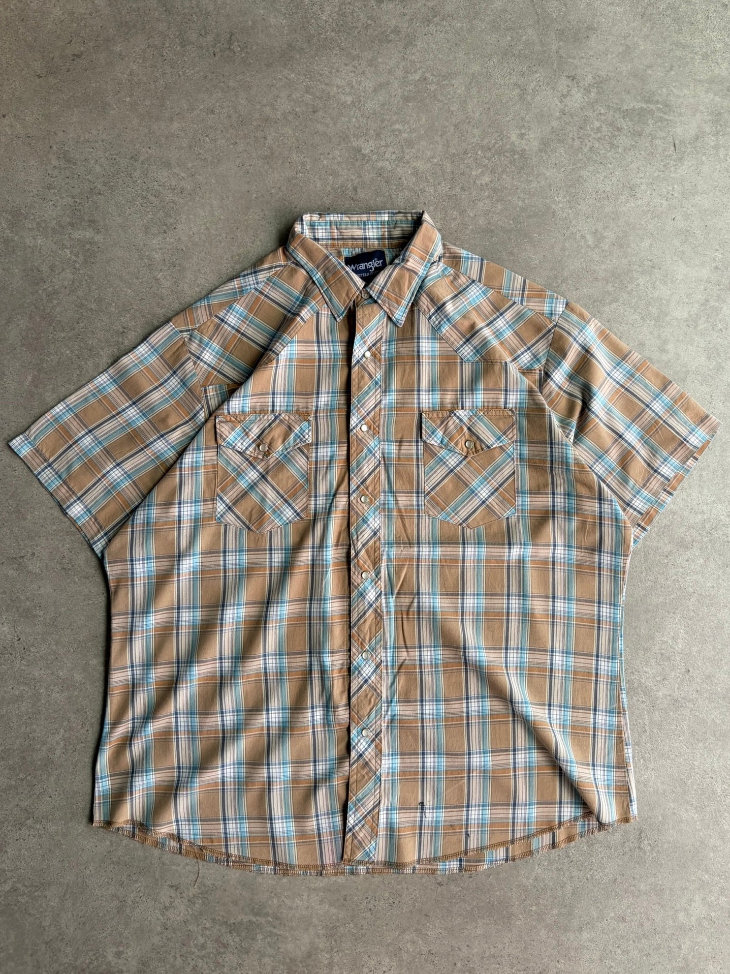 חולצת ווסטרן Wrangler משבצות וינטג׳ - XXL